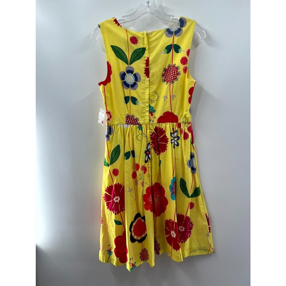 ModCloth Women’s Yellow Floral Retro Summer Garden Party Dress Size Medium NWT - Picture 2 of 9